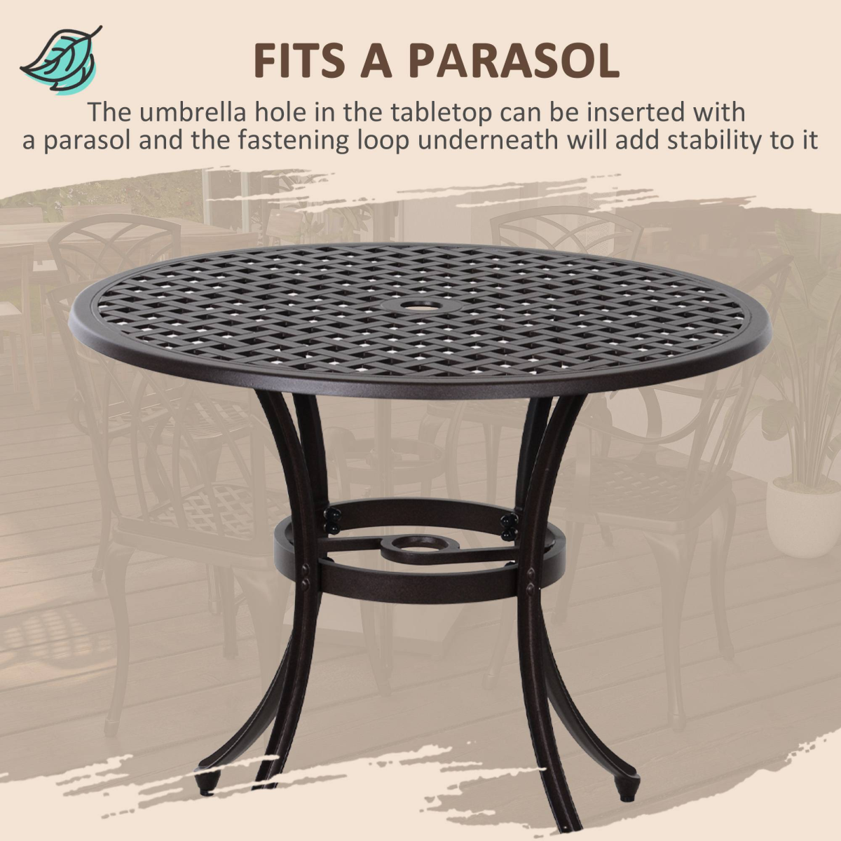 cortex-london-windsor-cast-aluminium-four-seater-garden-dining-set-brown