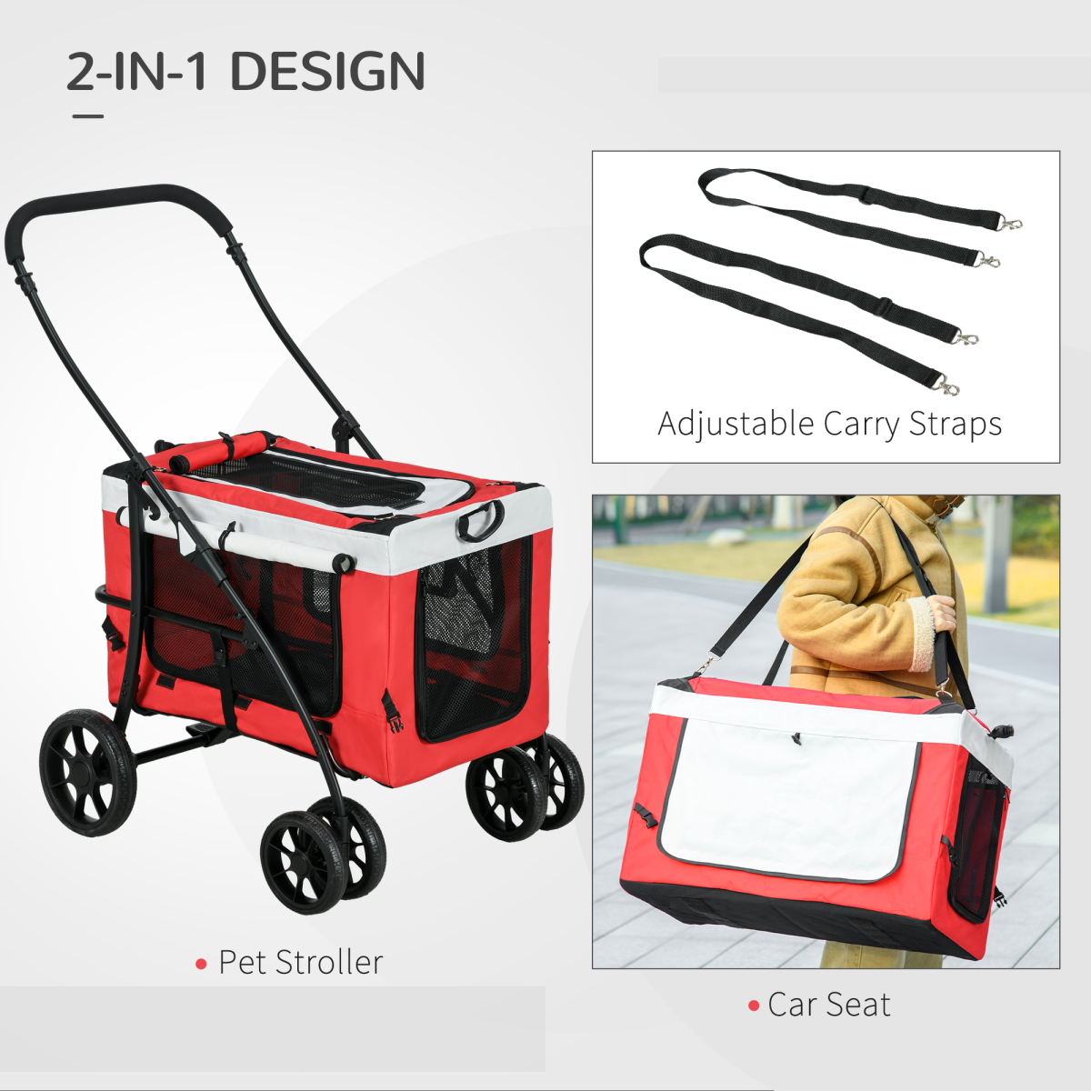 cortex-london-windsor-pawhut-foldable-pet-stroller-red