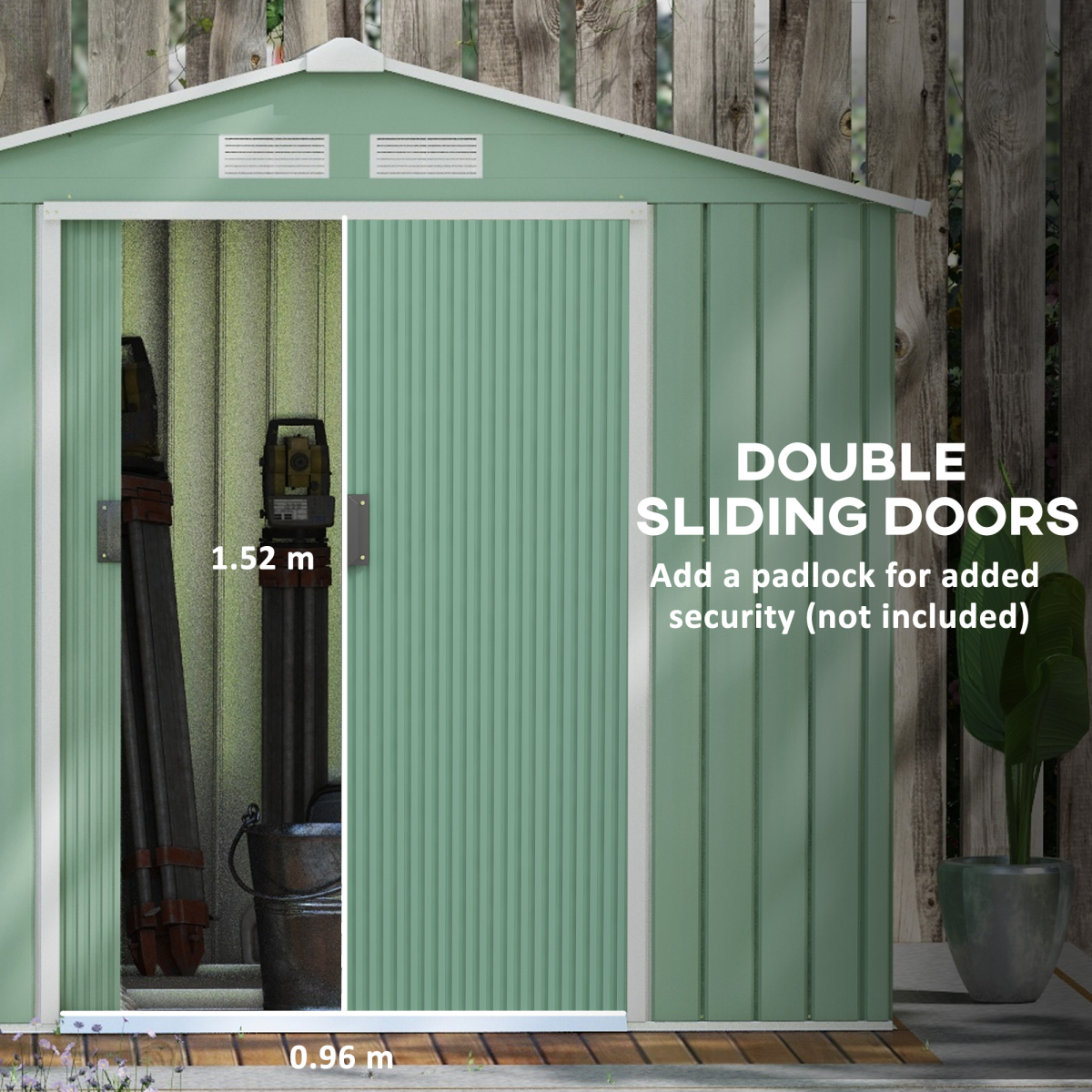 cortex-london-windsor-galvanised-steel-locking-garden-shed-light-green
