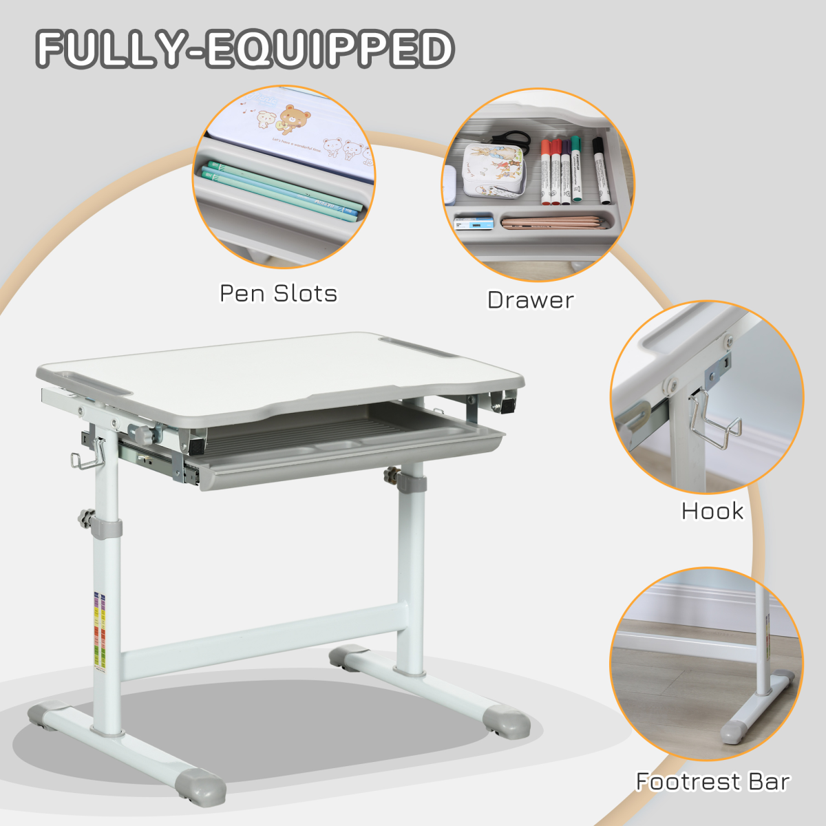 cortex-london-windsor-adjustable-kids-desk-and-chair-set-with-drawer-pen-slots-hook