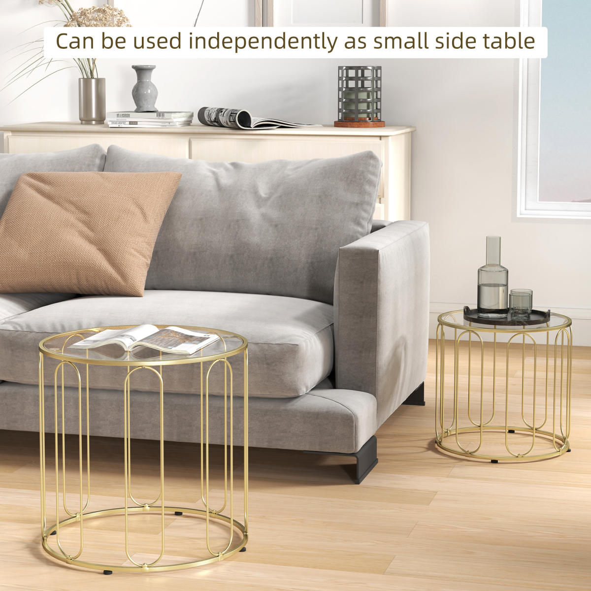 cortex-london-windsor-gold-tone-nesting-coffee-table-set-of-2-tempered-glass-metal-frame