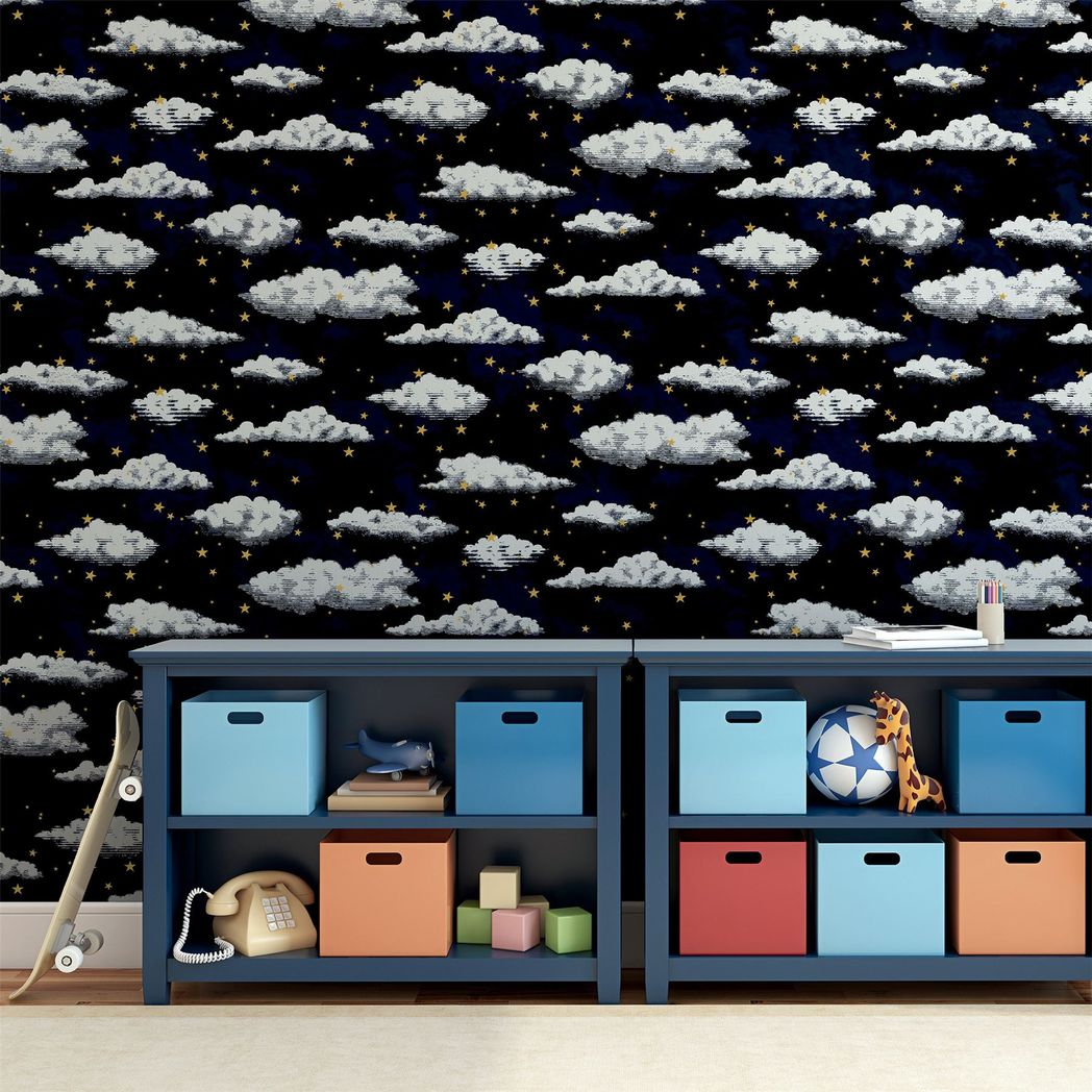 cortex-london-windsor-stars-and-clouds-navy-wallpaper
