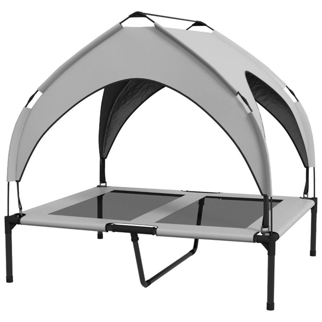 cortex-london-windsor-elevated-canopy-pet-bed-light-grey