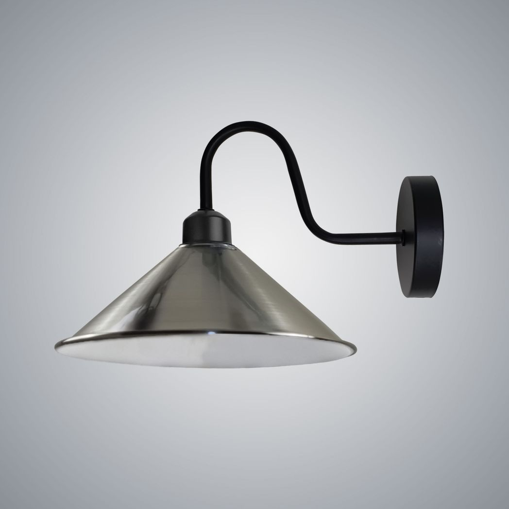 cortex-london-york-satin-nickel-black-swan-neck-wall-light-e27-metal-cone-shade