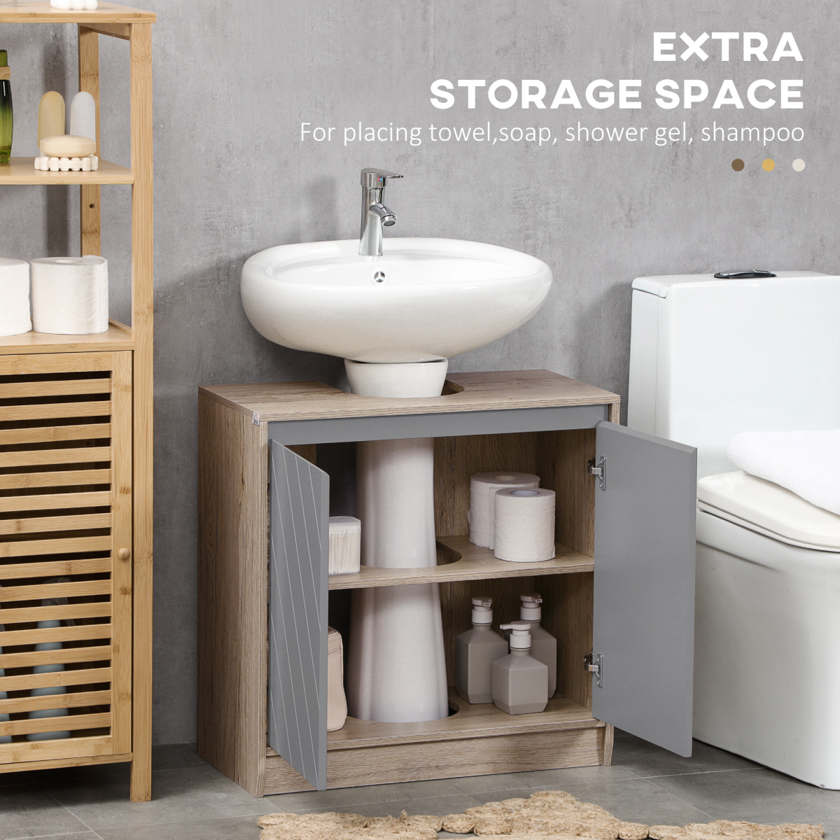 cortex-london-windsor-brown-under-sink-storage-cabinet-adjustable-shelf