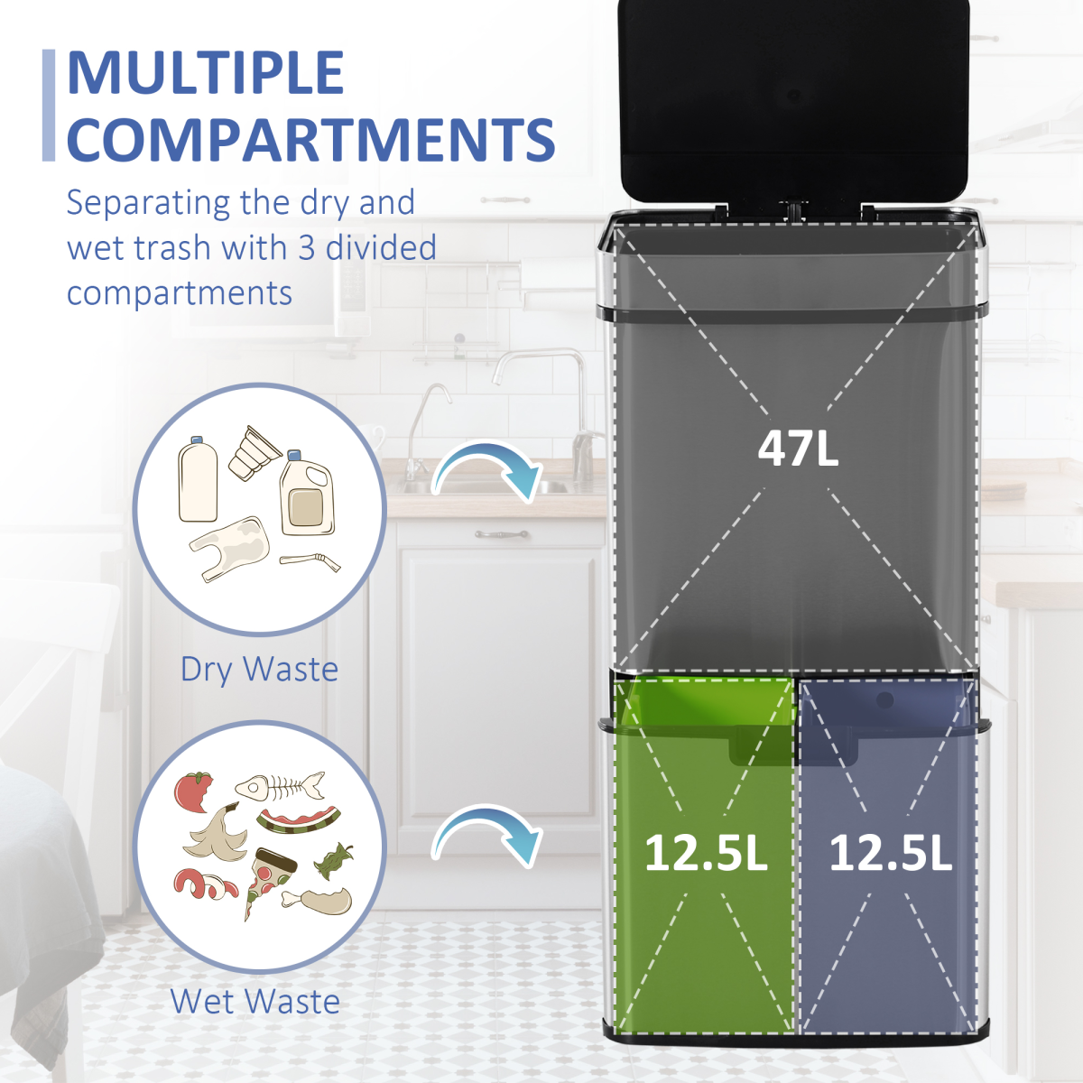 cortex-london-windsor-motion-sensor-recycling-bin-72-litre-three-compartments