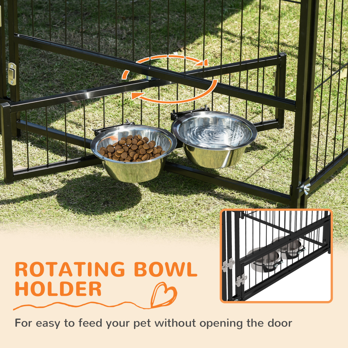 cortex-london-windsor-outdoor-dog-kennel-canopy-secure-lock-bowl-holder-black-brown
