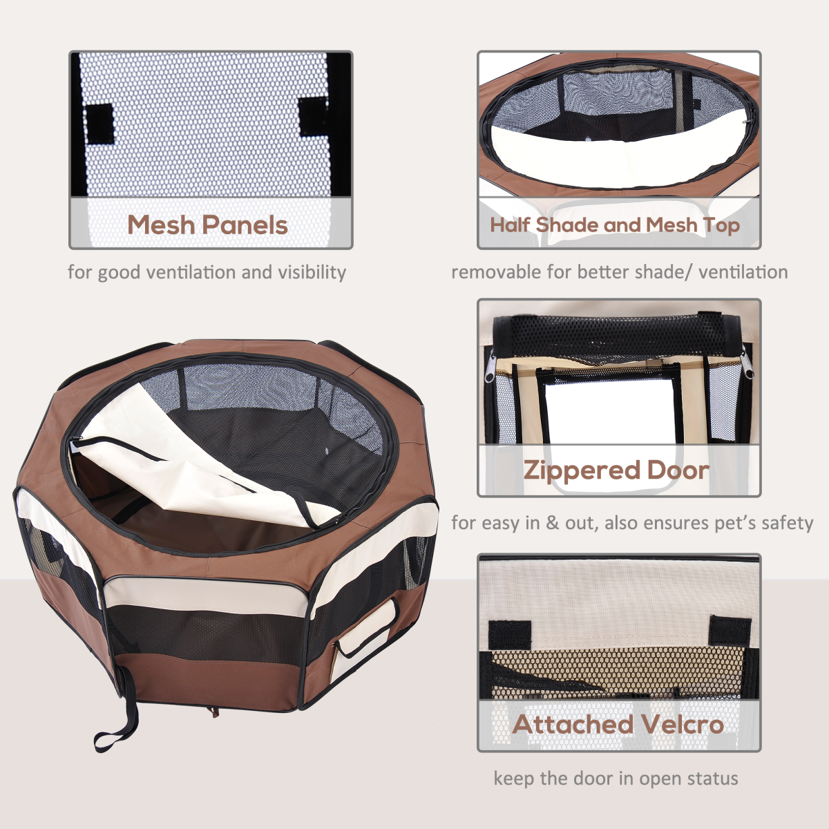cortex-london-windsor-small-pet-playpen-brown-cream-pawhut