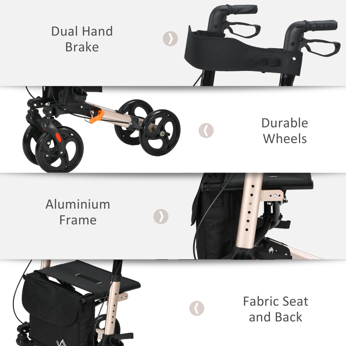 cortex-london-windsor-gold-tone-four-wheel-rollator-walker-seat-bag