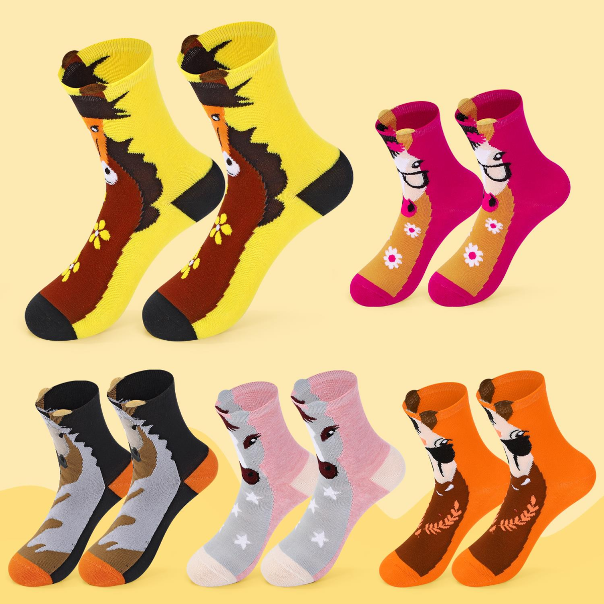 VINSANI HORSE SOCKS 5pk 1010417