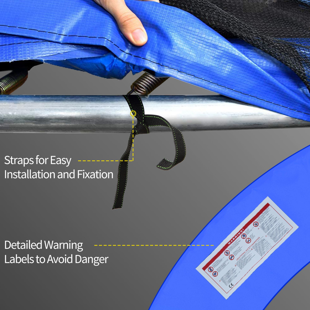 cortex-london-york-8ft-trampoline-pvc-safety-pad-replacement-spring-cover