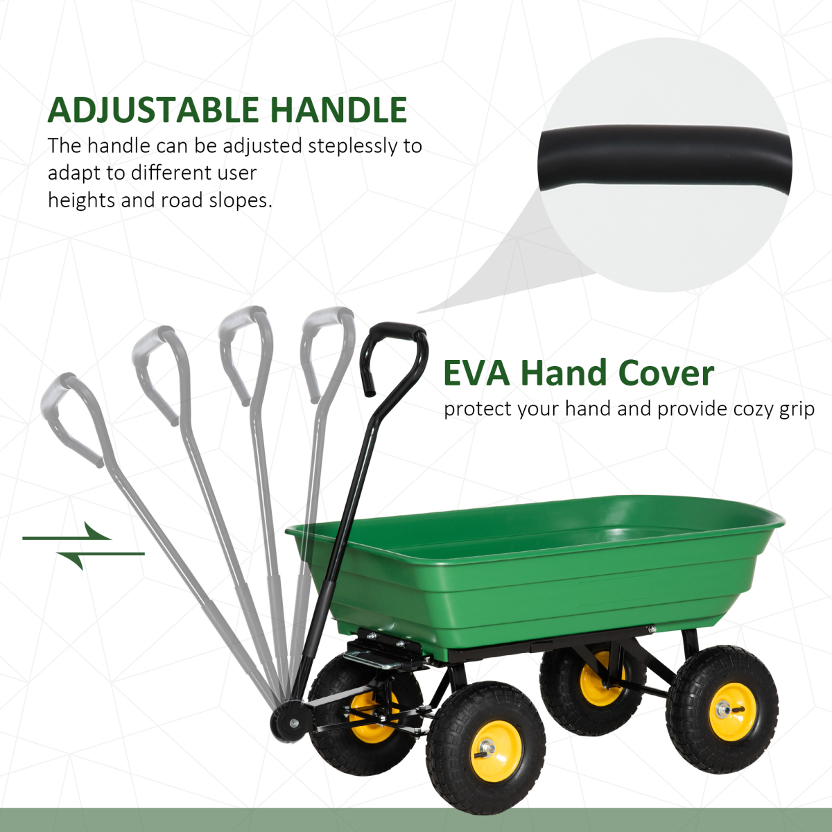 cortex-london-windsor-green-75l-heavy-duty-four-wheel-garden-cart