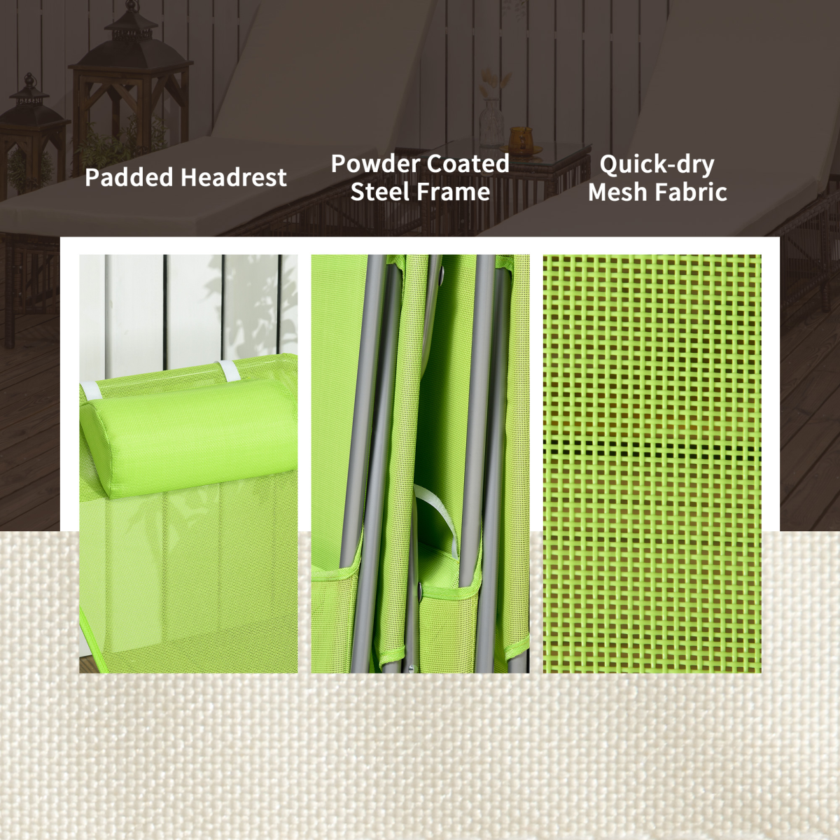cortex-london-brighton-green-folding-sun-loungers-set-of-2-adjustable-backrest-pillow