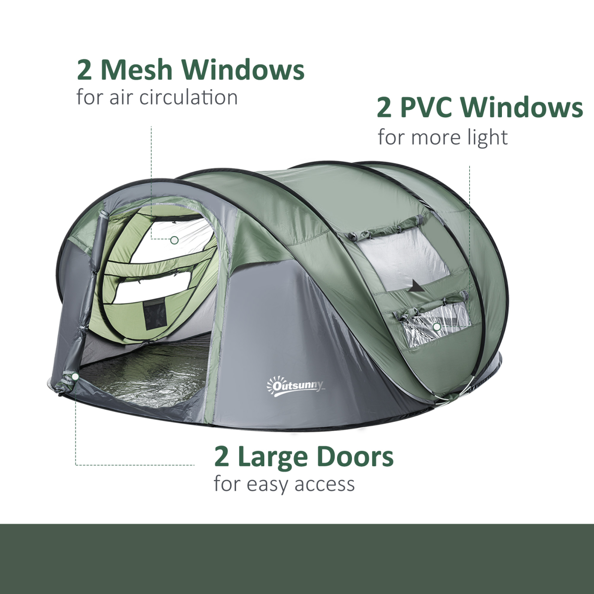 cortex-london-york-pop-up-dome-tent-with-four-windows-outsunny