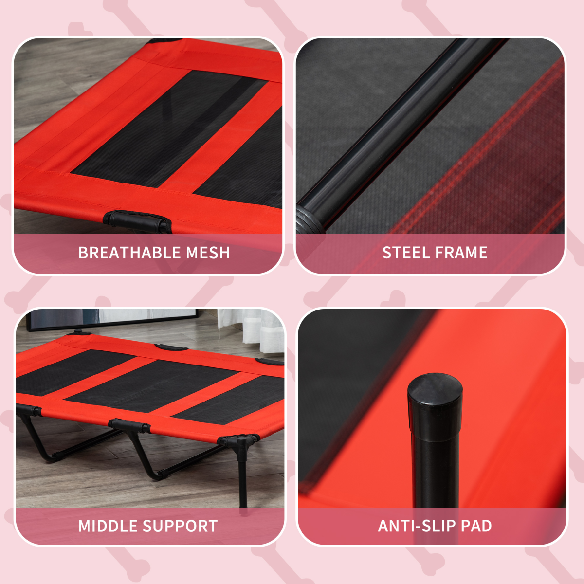 cortex-london-windsor-cooling-elevated-dog-bed-red