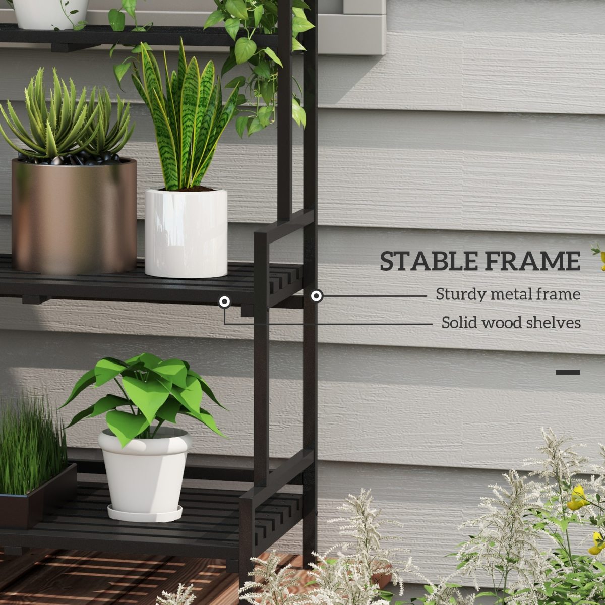 cortex-london-windsor-three-tier-black-plant-rack-with-hanging-hooks