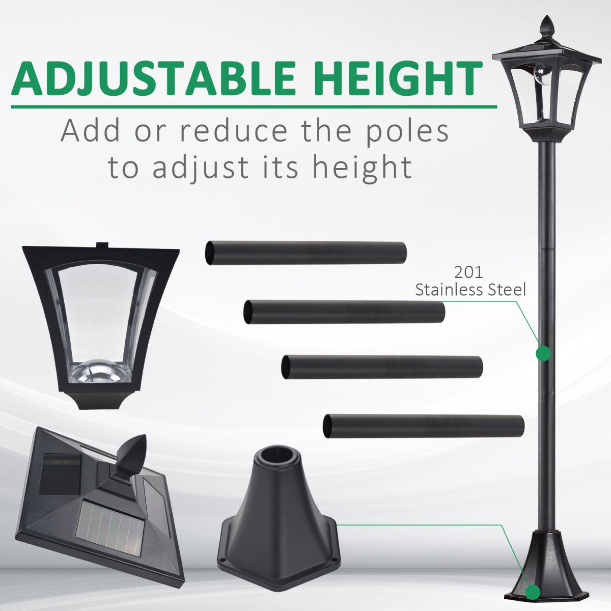 cortex-london-windsor-outsunny-solar-powered-led-lamp-post-black
