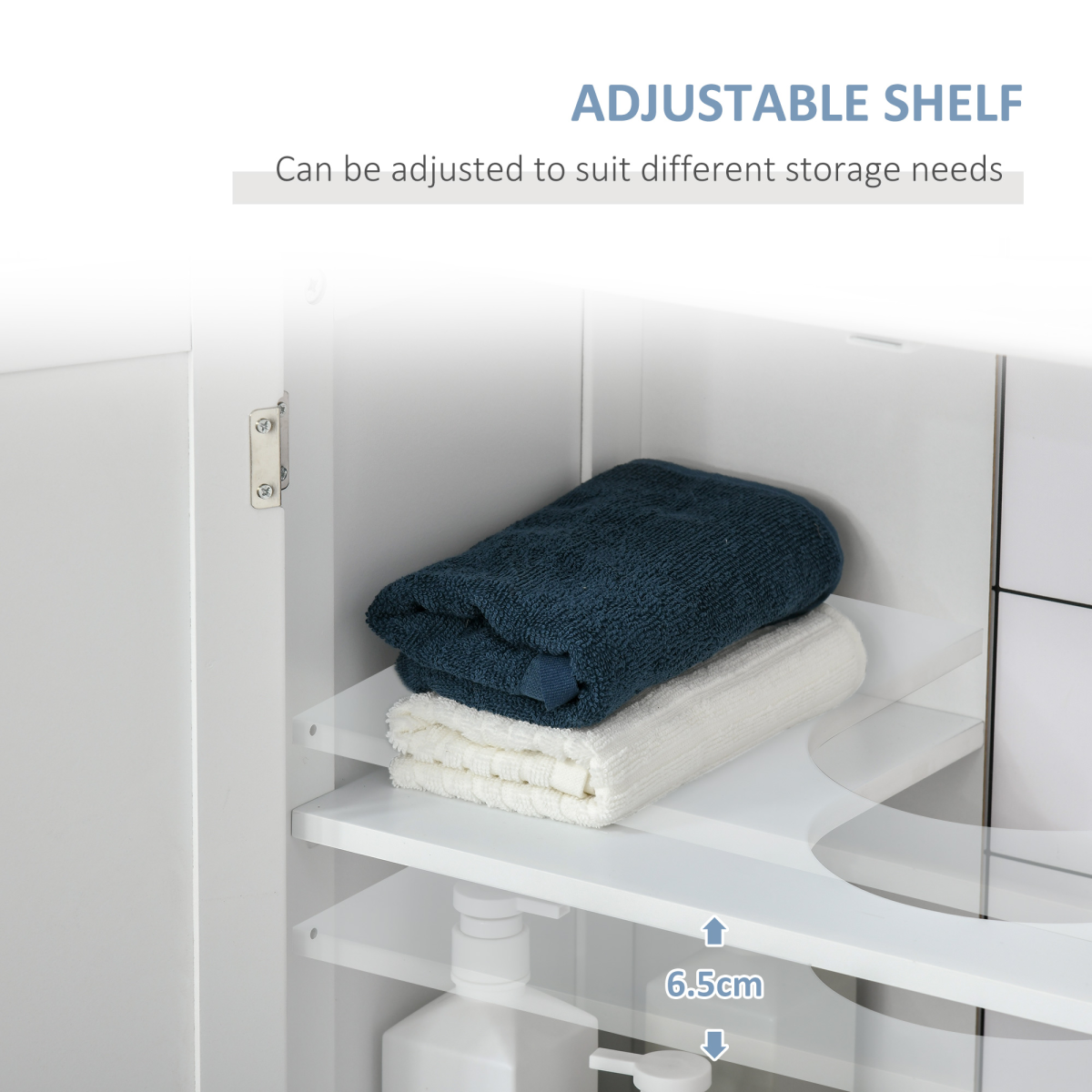 cortex-london-kleankin-60x60cm-white-under-sink-storage-cabinet-adjustable-shelf-drain-hole