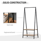 cortex-london-york-149cm-two-tier-garment-rack-black-wood-grain