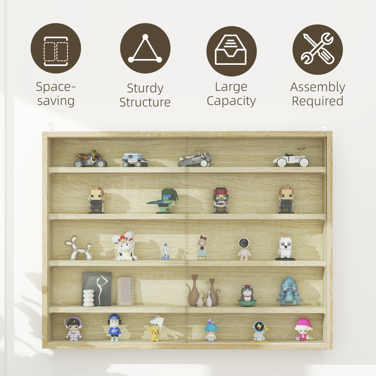 cortex-london-york-oak-five-tier-wall-display-shelf-cabinet-glass-doors
