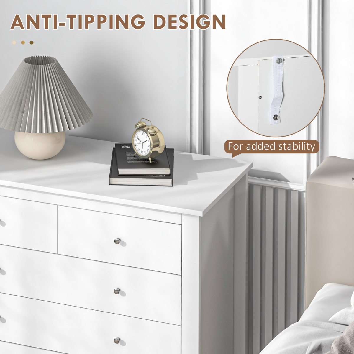 cortex-london-york-white-five-drawer-chest-of-drawers