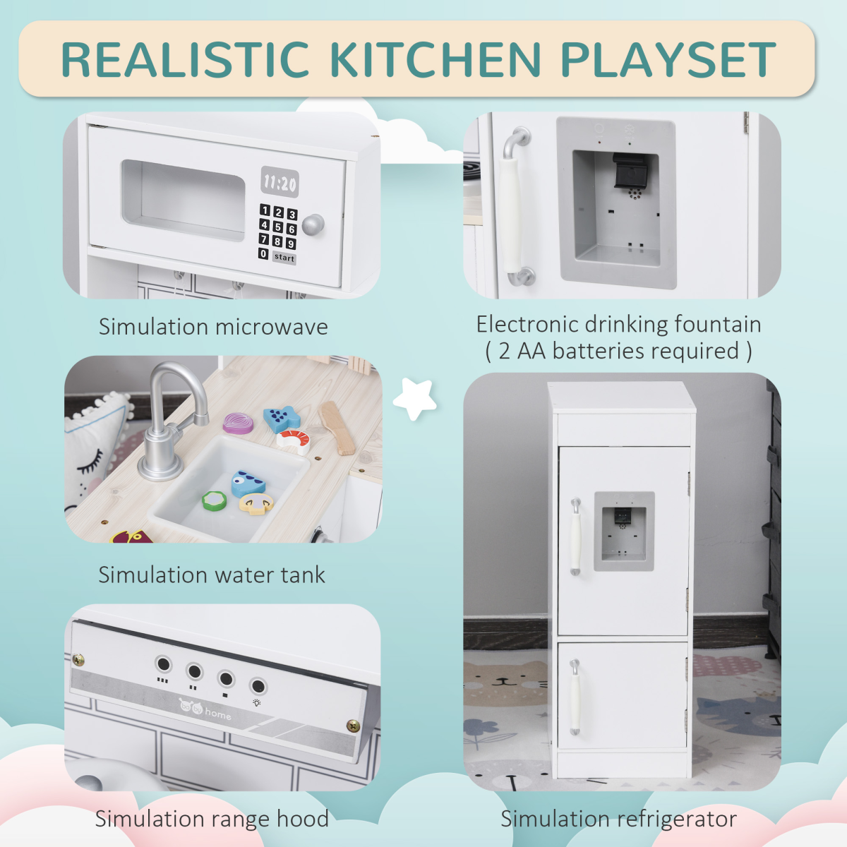 cortex-london-windsor-kids-play-kitchen-white-14-piece-water-dispenser