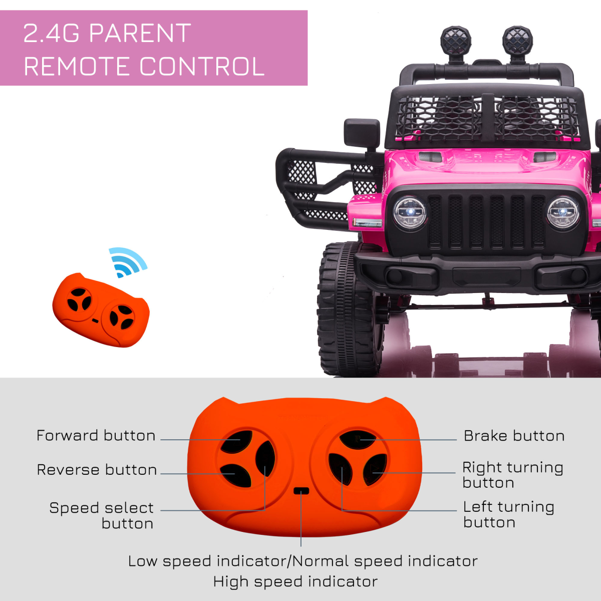 cortex-london-windsor-pink-kids-electric-off-road-truck-remote-control