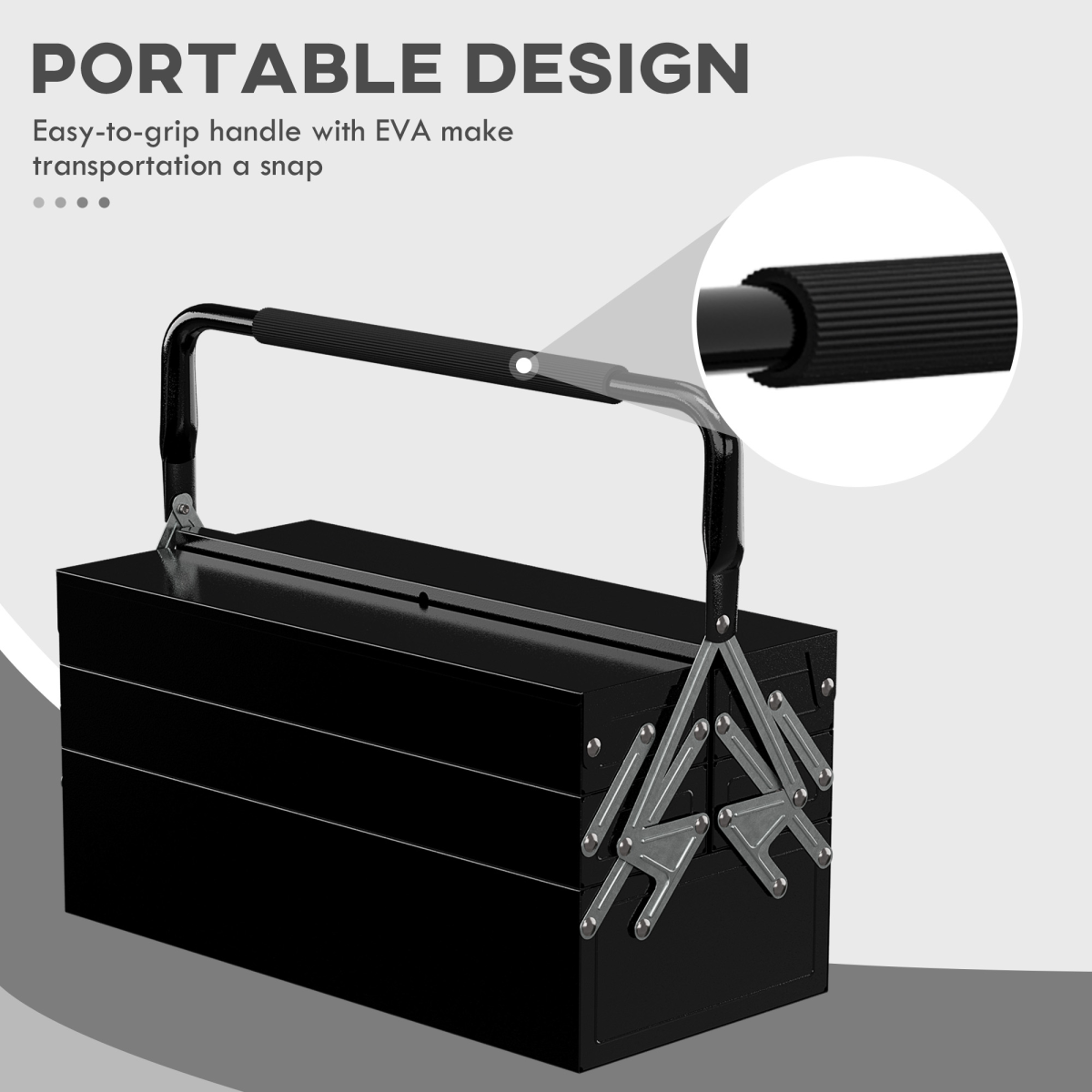 cortex-london-windsor-steel-five-tray-tool-box-black