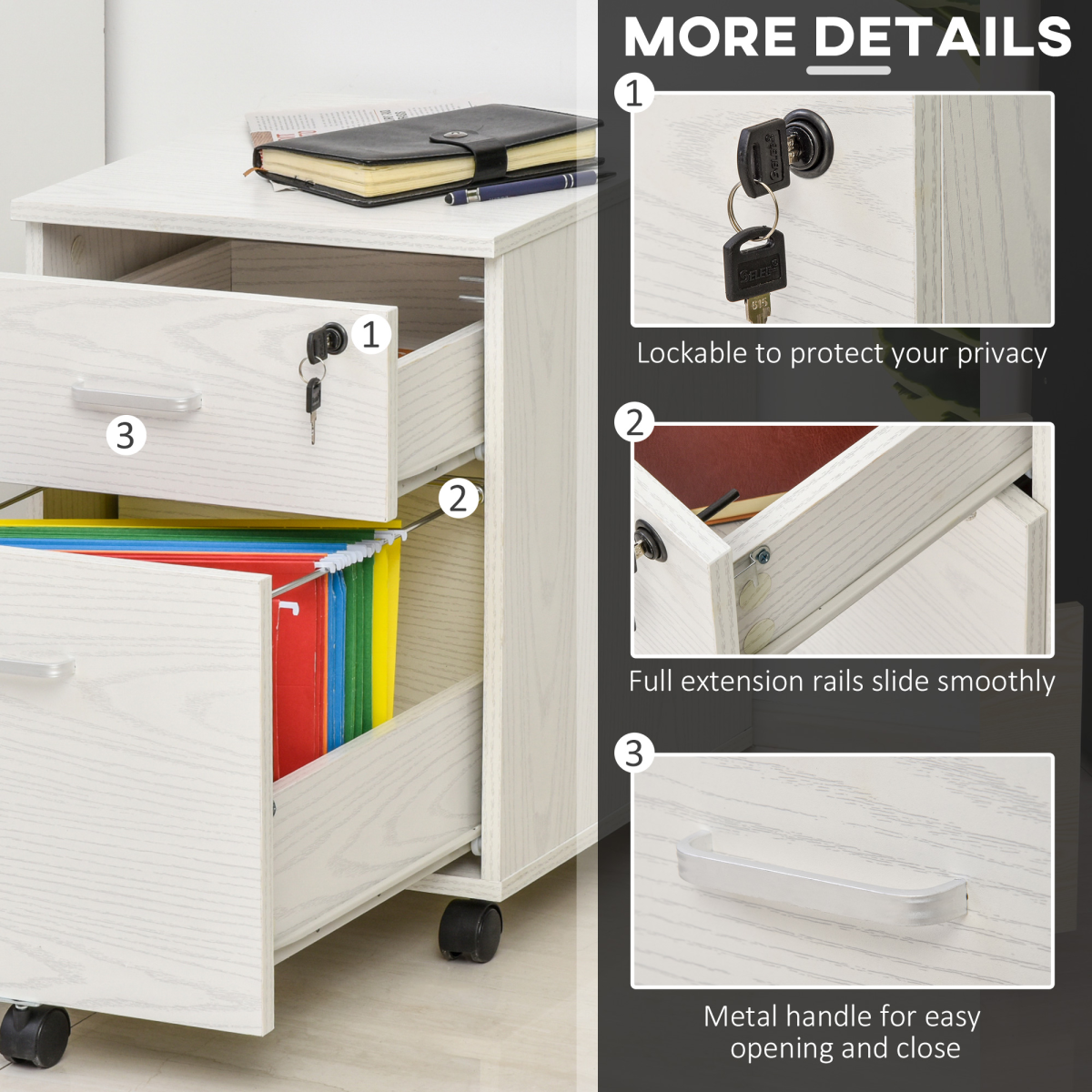 cortex-london-windsor-locking-two-drawer-filing-cabinet-white-5-casters
