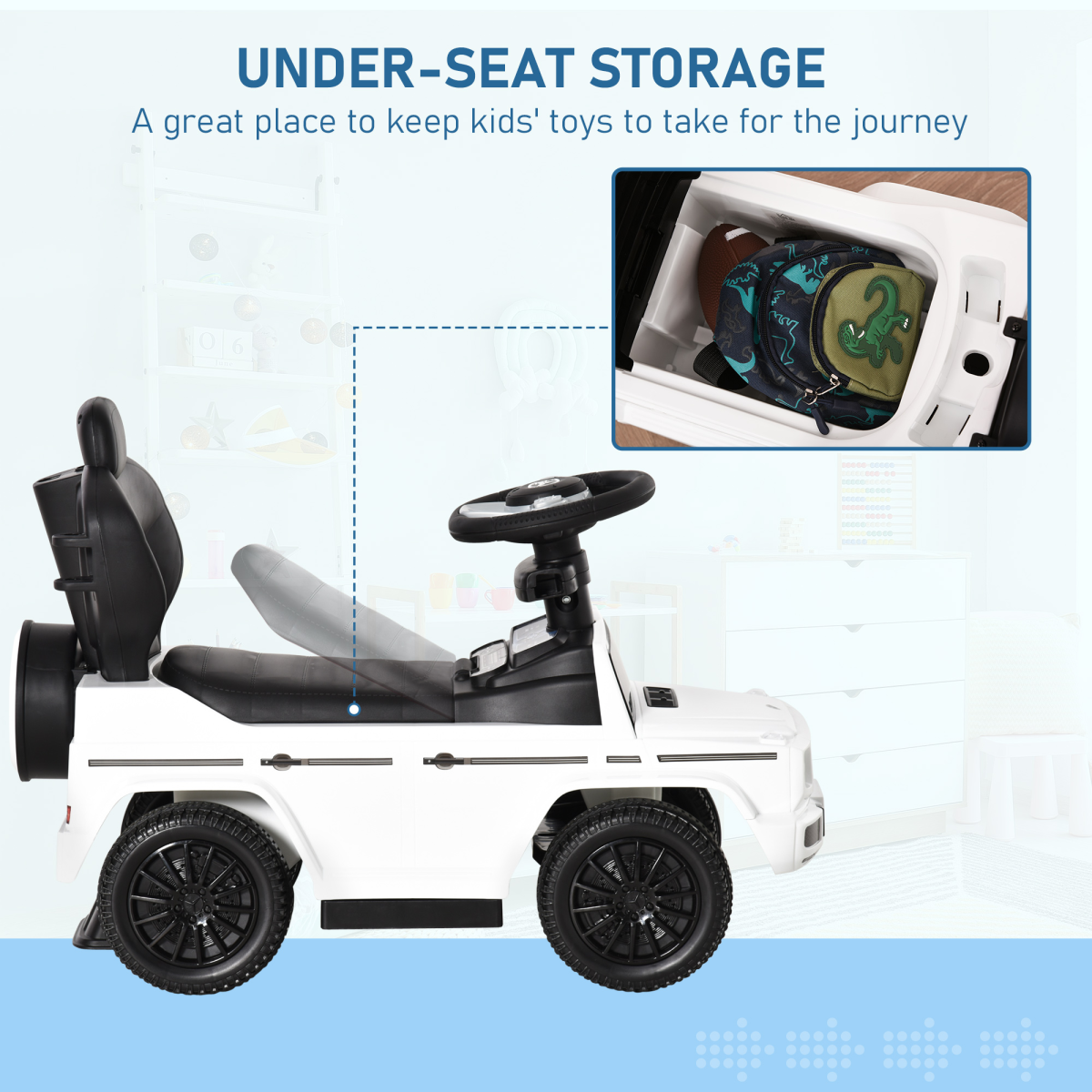 cortex-london-windsor-mercedes-benz-g350-white-ride-on-slider-stroller-kids-vehicle
