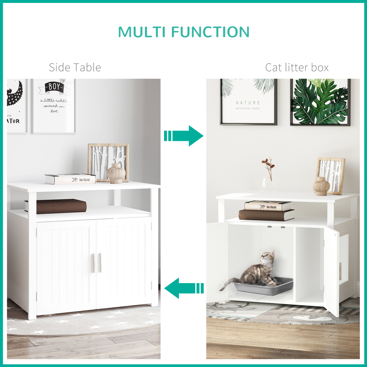 cortex-london-windsor-cat-litter-house-side-table-white