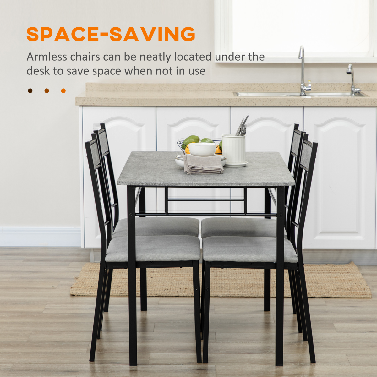 cortex-london-york-five-piece-marble-effect-dining-set-four-chairs
