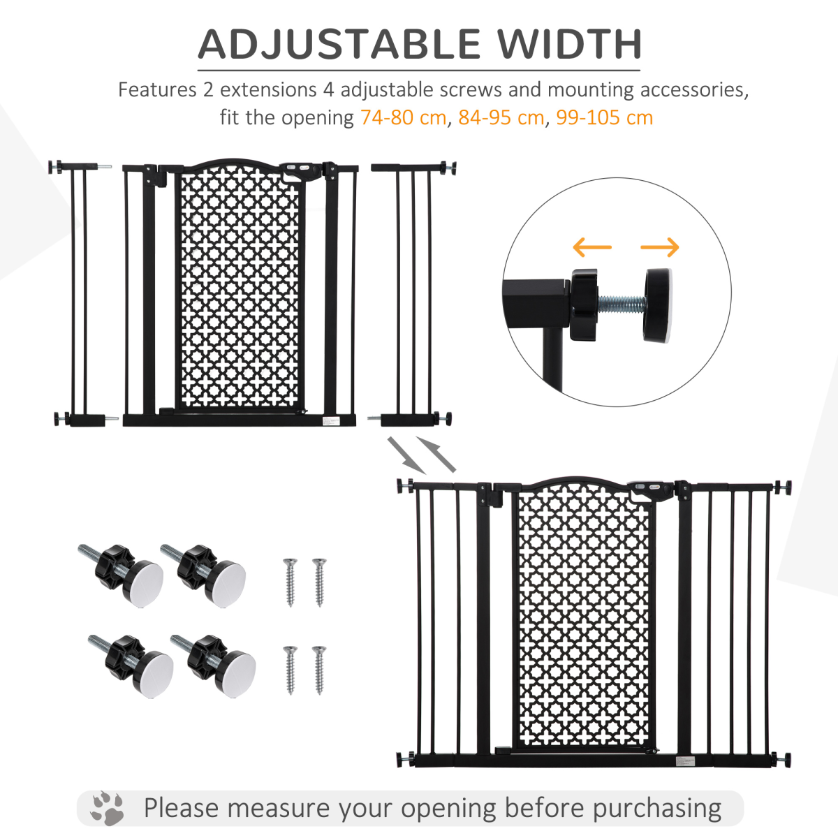 cortex-london-york-pet-safety-gate-74-105-cm-black-pawhut