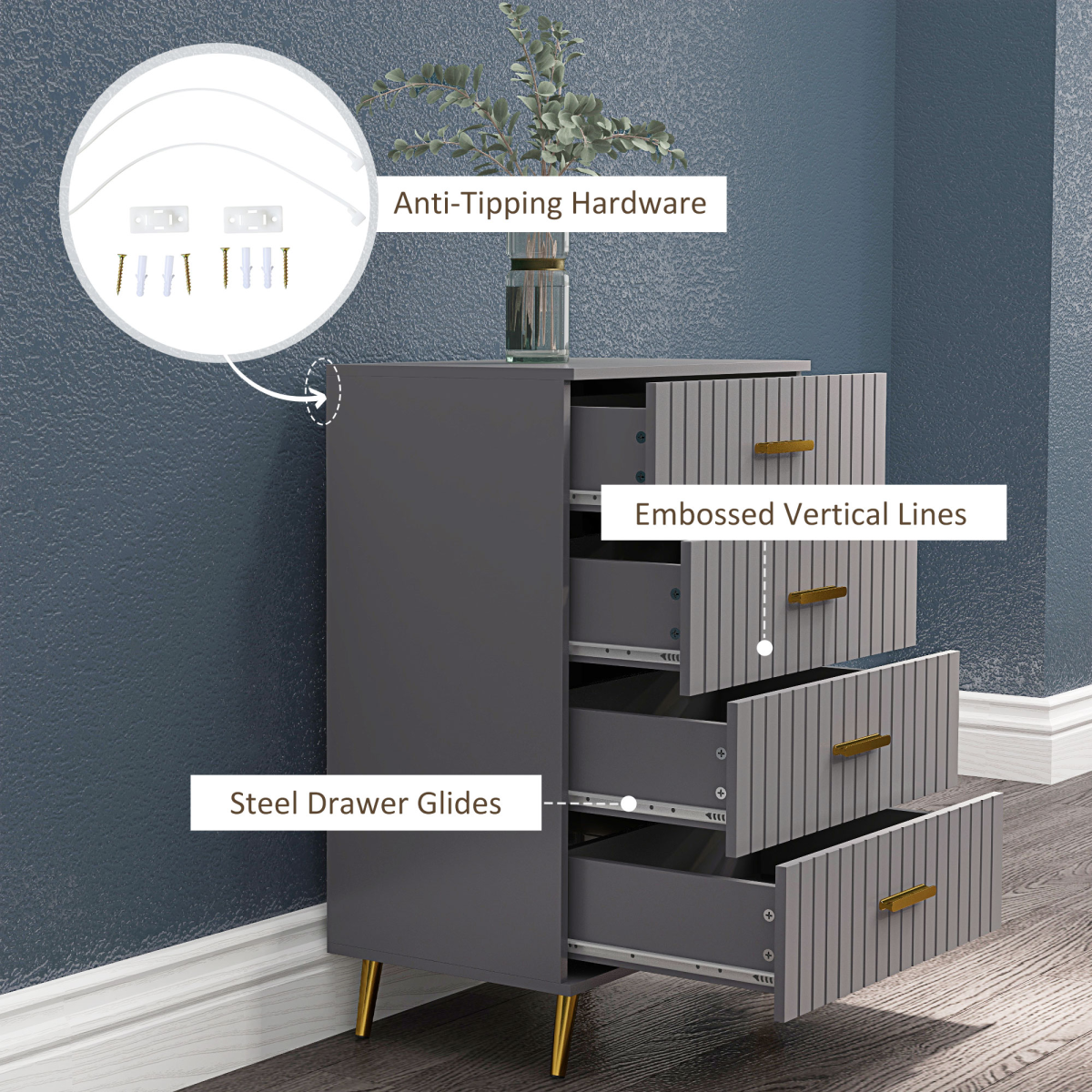cortex-london-windsor-dark-grey-four-drawer-chest-aluminium-legs