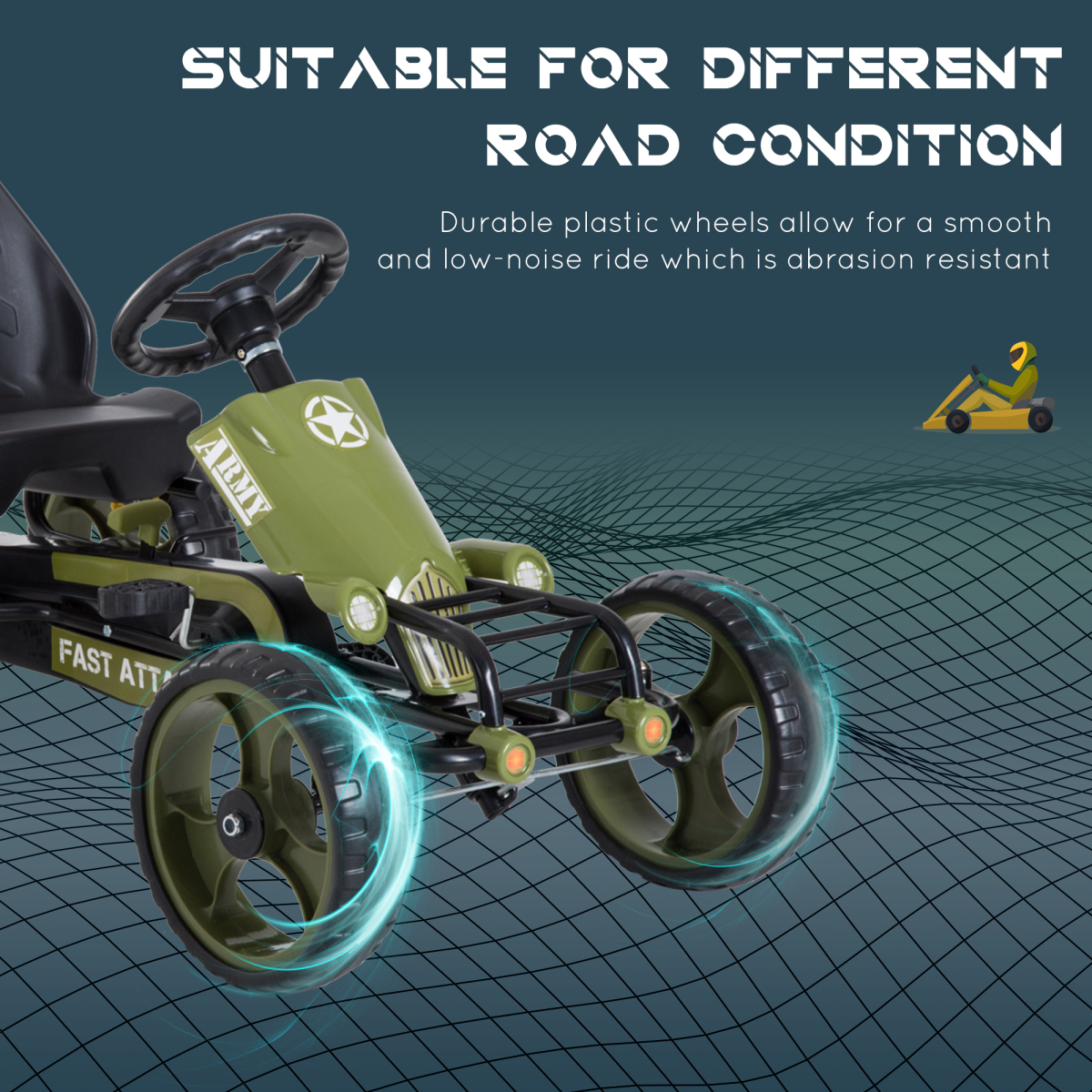 cortex-london-windsor-green-pedal-go-kart-hand-brake-racer