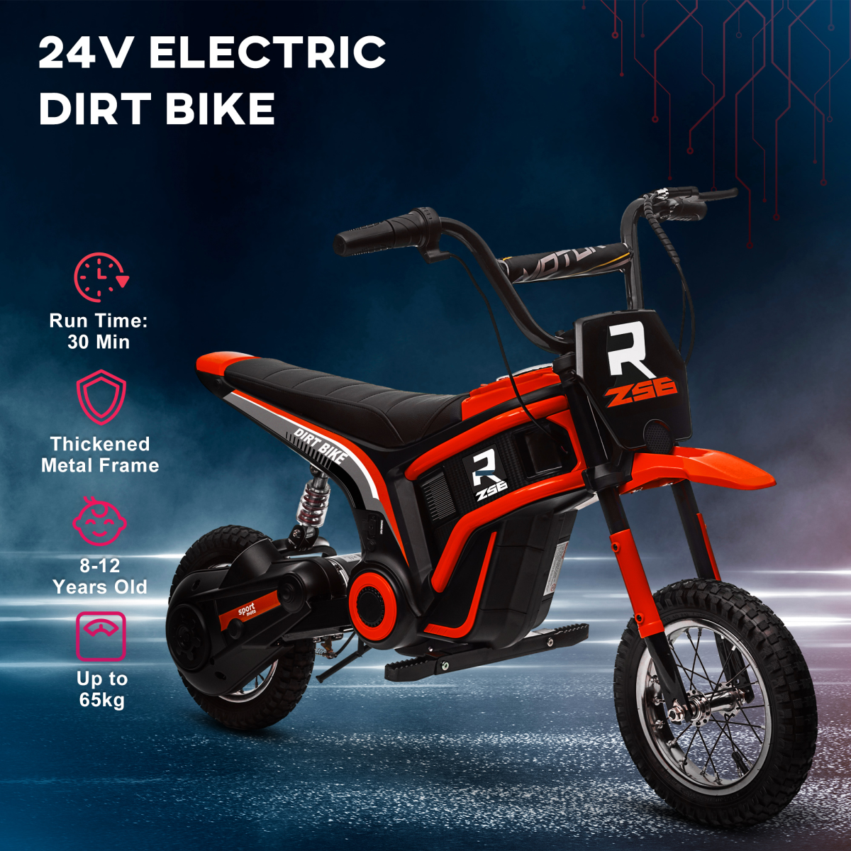 cortex-london-windsor-24v-kids-electric-motorbike-red