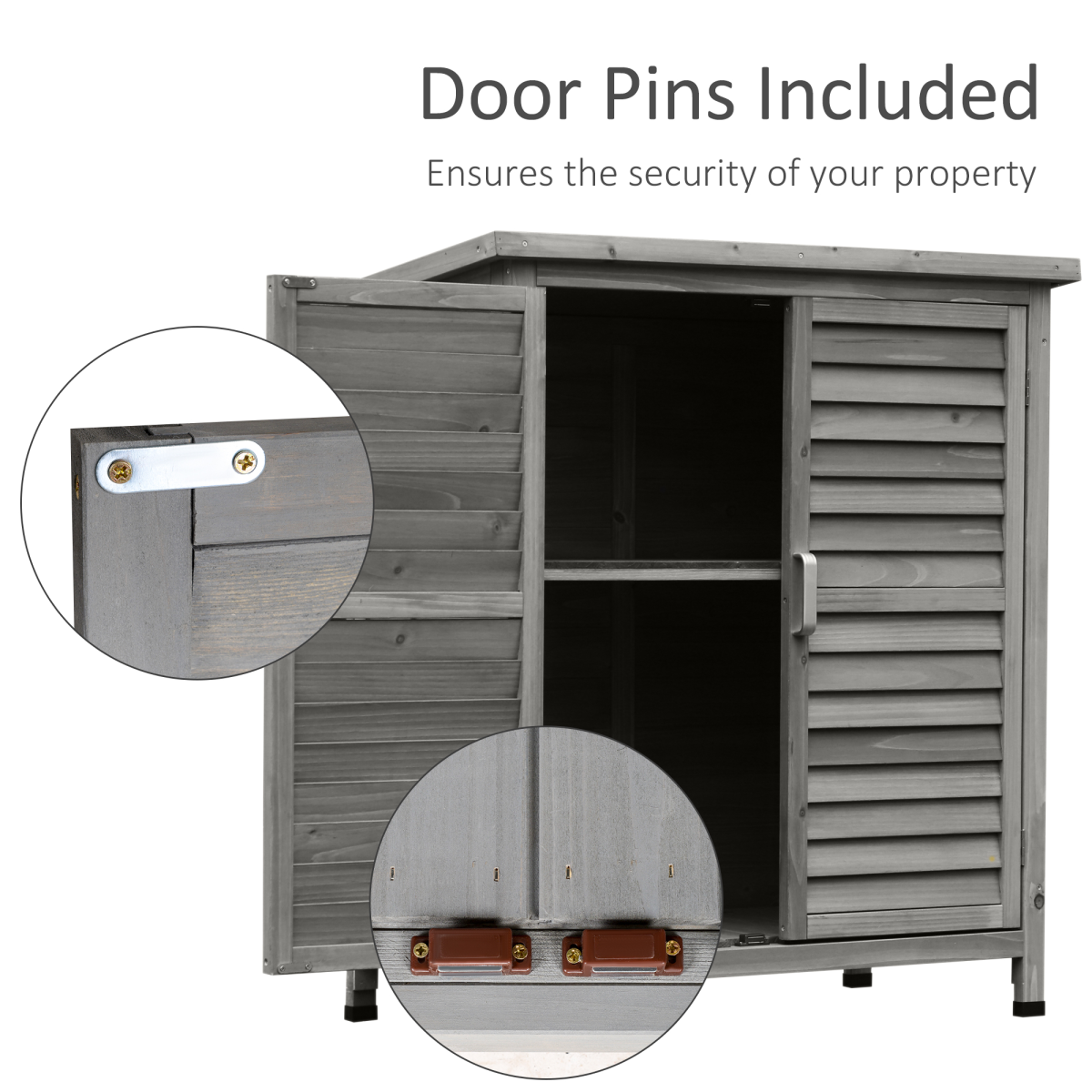 cortex-london-york-garden-shed-two-door-solid-fir-wood-grey