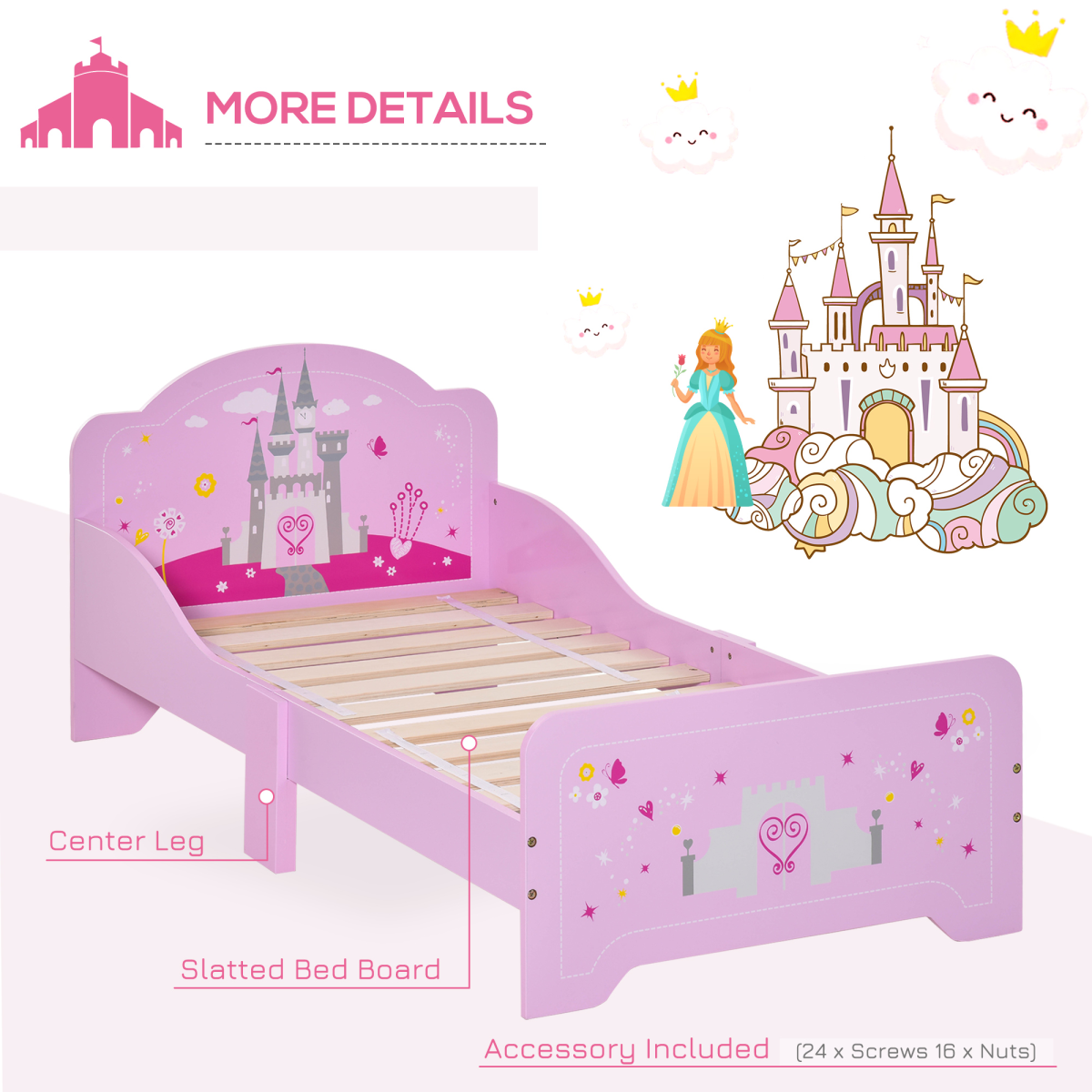 cortex-london-windsor-princess-castle-kids-bed-pink-side-rails-slats