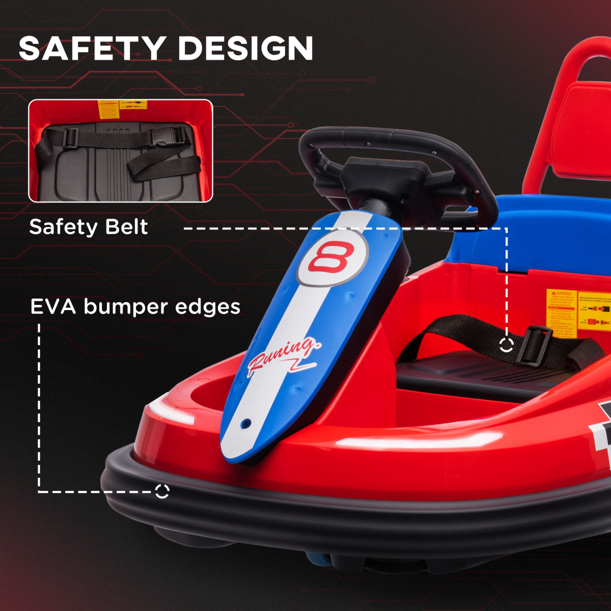 cortex-london-windsor-kids-bumper-car-6v-360-degree-rotation-red-blue-black