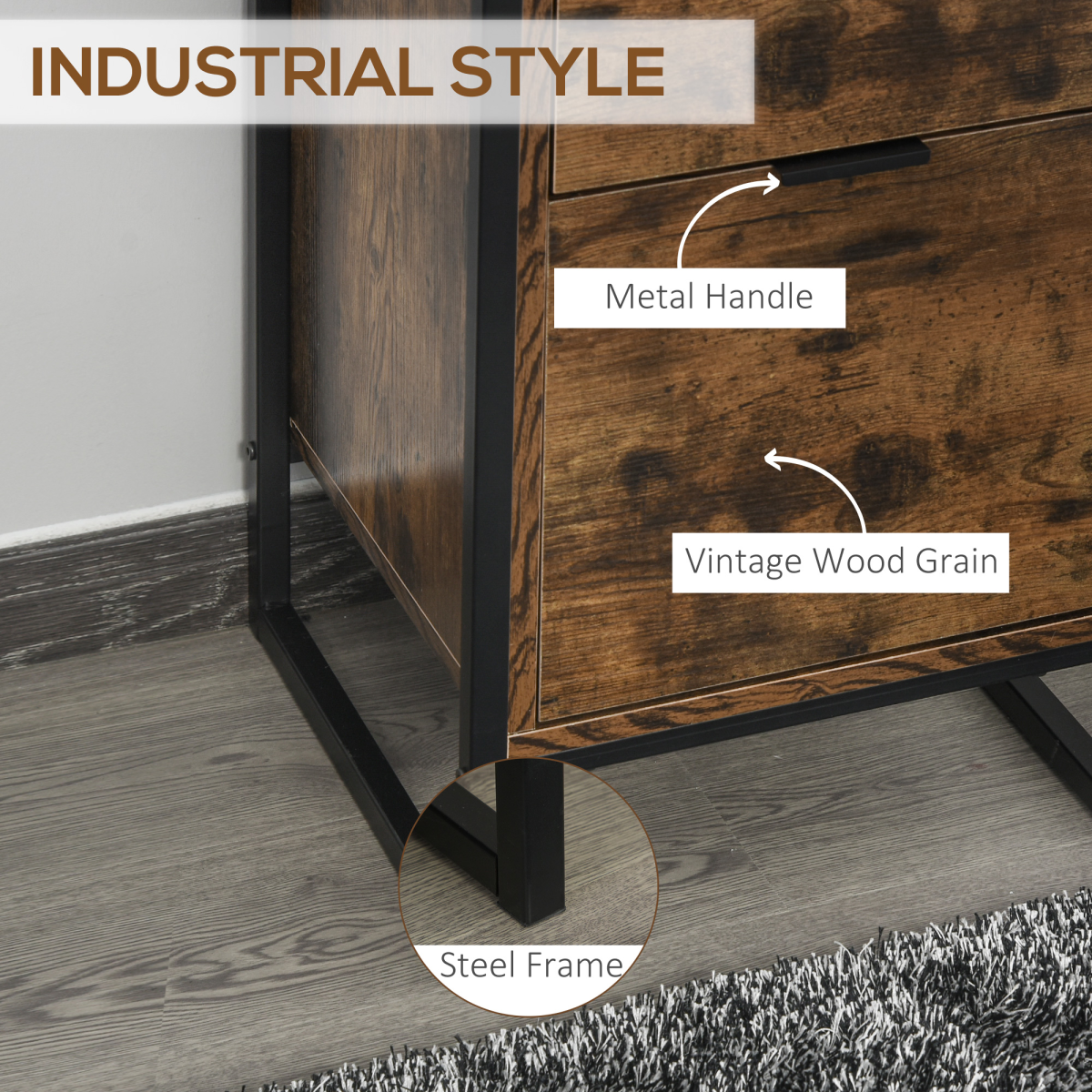 cortex-london-camden-industrial-three-drawer-storage-chest-brown-steel-frame