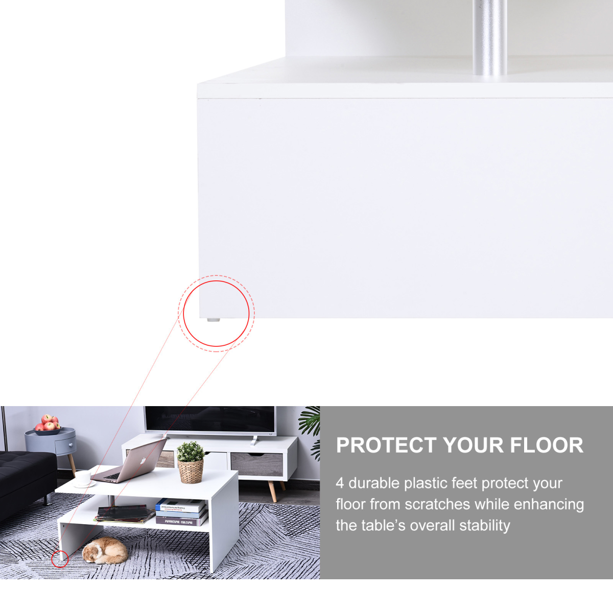 cortex-london-windsor-2-tier-white-rectangular-coffee-table-particle-board-melamine