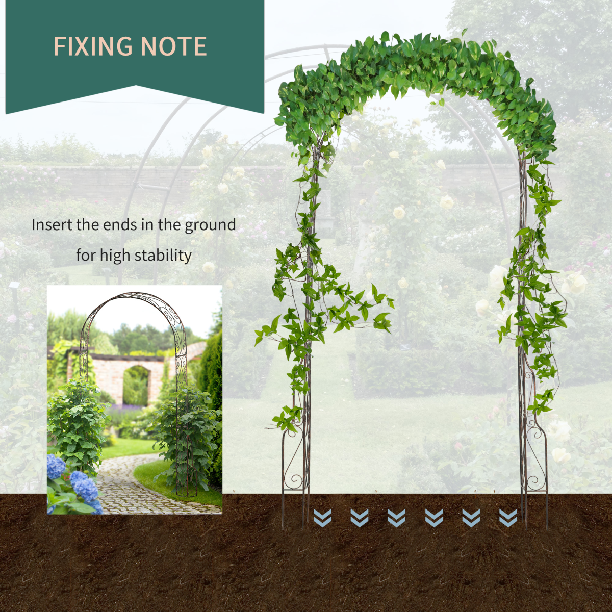 cortex-london-windsor-scroll-garden-arch-226h-cm-metal-frame-black-epoxy