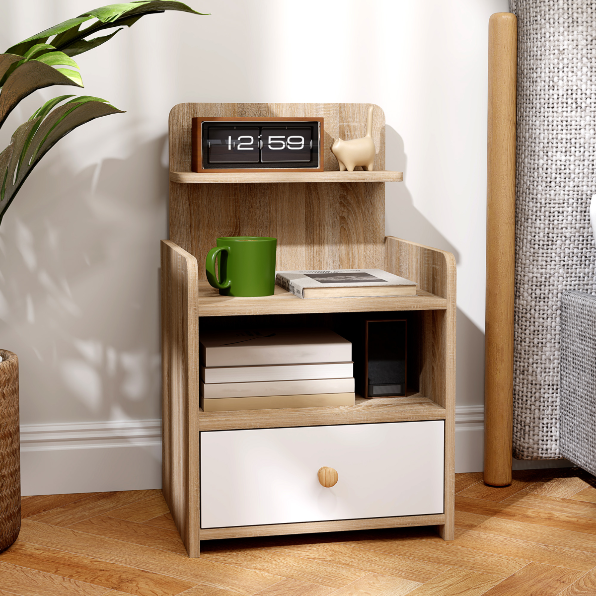 cortex-london-windsor-natural-wood-effect-bedside-table-drawer