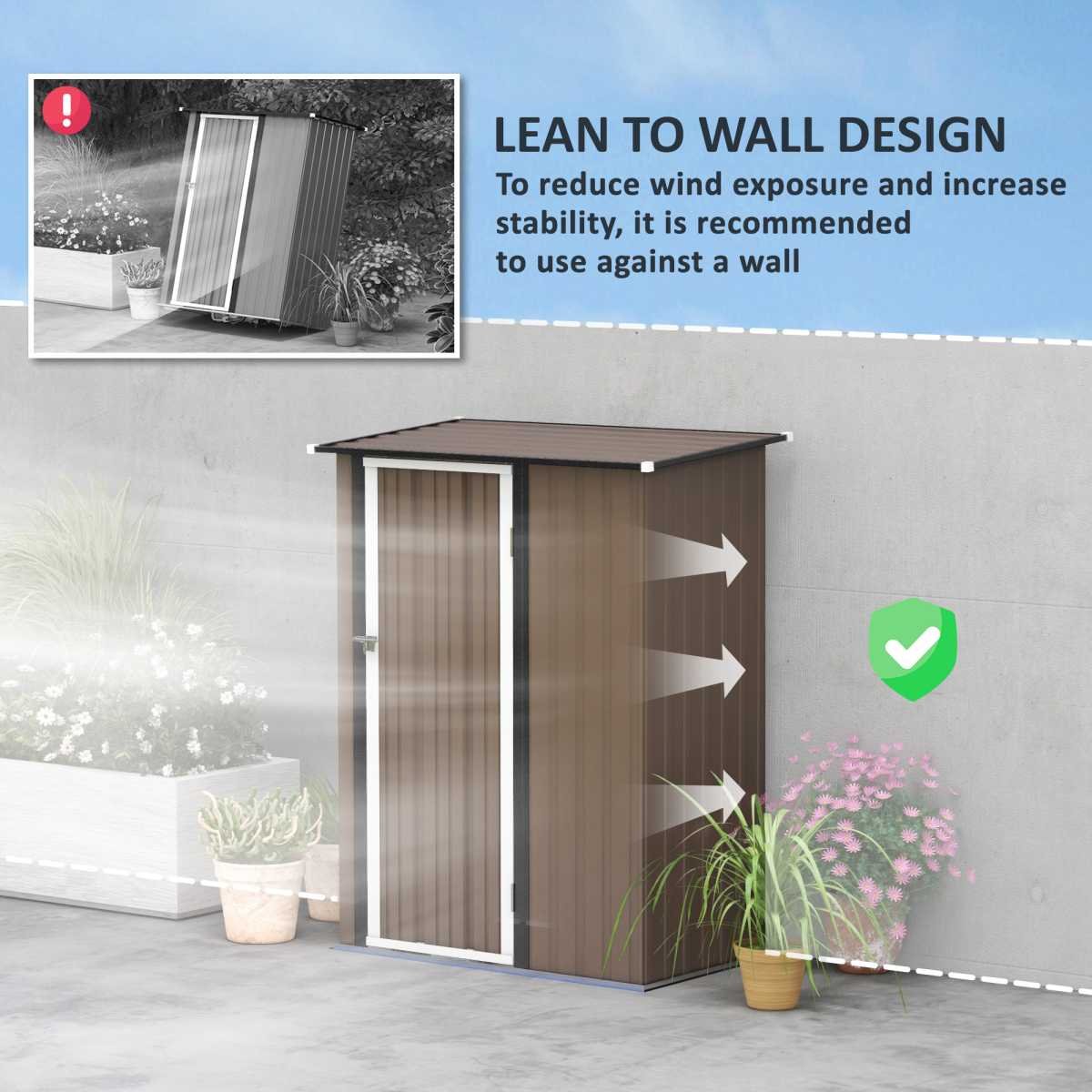 cortex-london-windsor-lockable-steel-garden-storage-shed-brown
