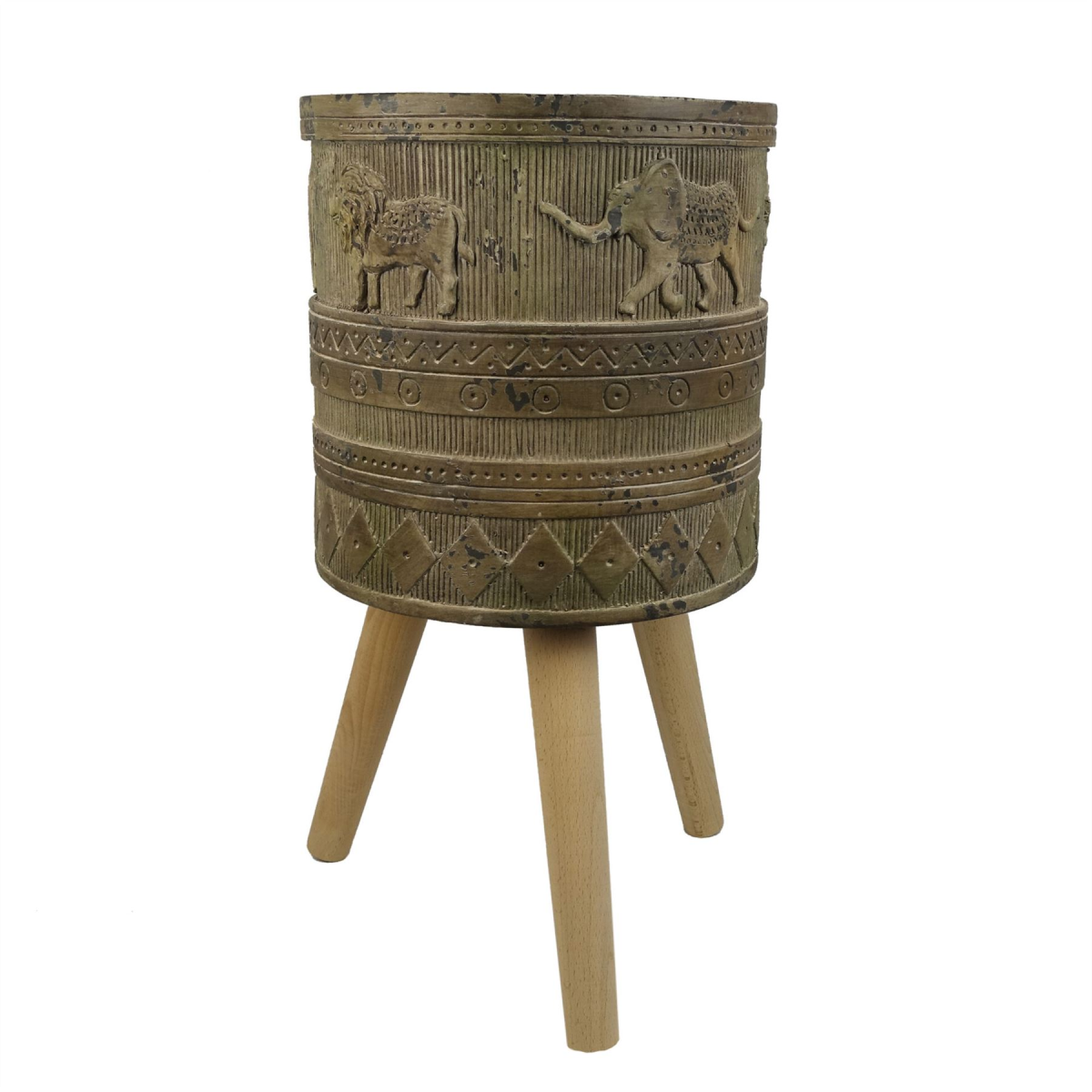 cortex-london-windsor-jungle-lion-elephant-planter-55cm-wooden-legs