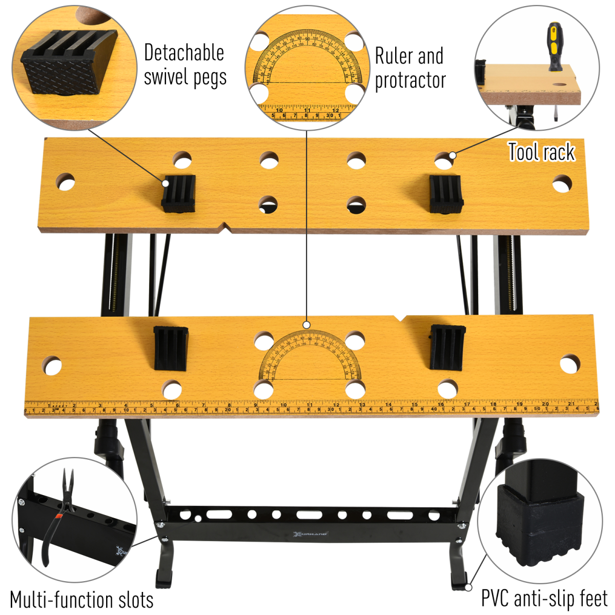 cortex-london-durhand-mdf-top-portable-work-bench-adjustable-clamps-black