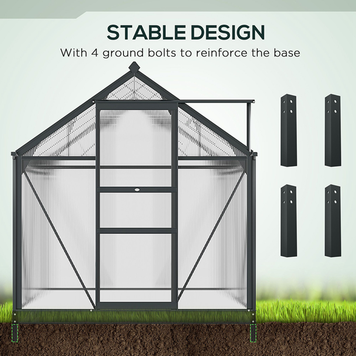 cortex-london-kensington-6-x-6ft-polycarbonate-garden-greenhouse-aluminium-frame-sliding-door