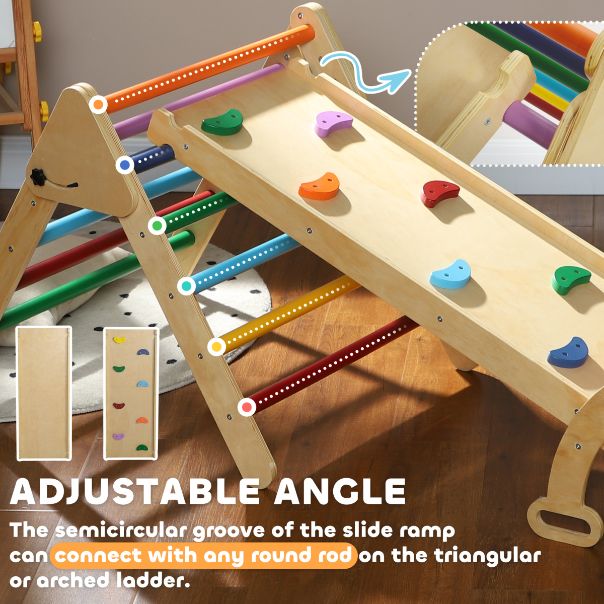 cortex-london-windsor-5-in-1-toddler-climbing-frame-ramp-arch-multicolour