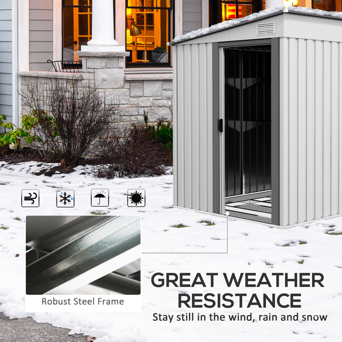 cortex-london-windsor-outsunny-5-x-7ft-white-lean-to-metal-garden-shed