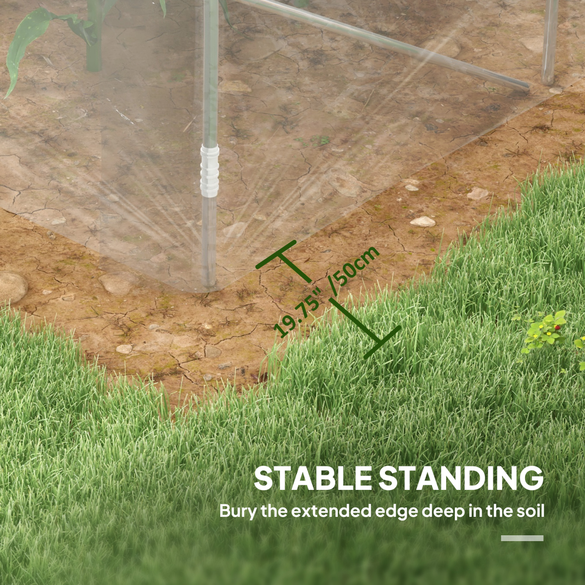 cortex-london-york-3-2-2m-polytunnel-greenhouse-clear-polyethylene-galvanised-steel-frame
